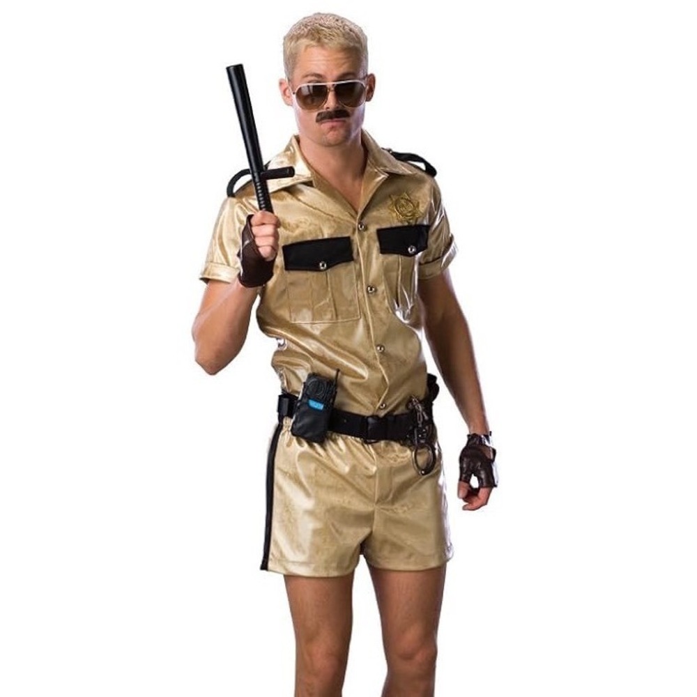 Rubies Reno 911! Lt Dangle Adult Halloween Costume Men Tan Shorts Set Cosplay OS
